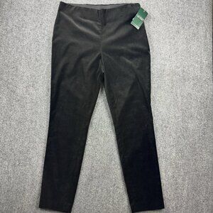 NEW Lauren Ralph Lauren Velvet Pants Straight Leg Women's Size 8 Stretch